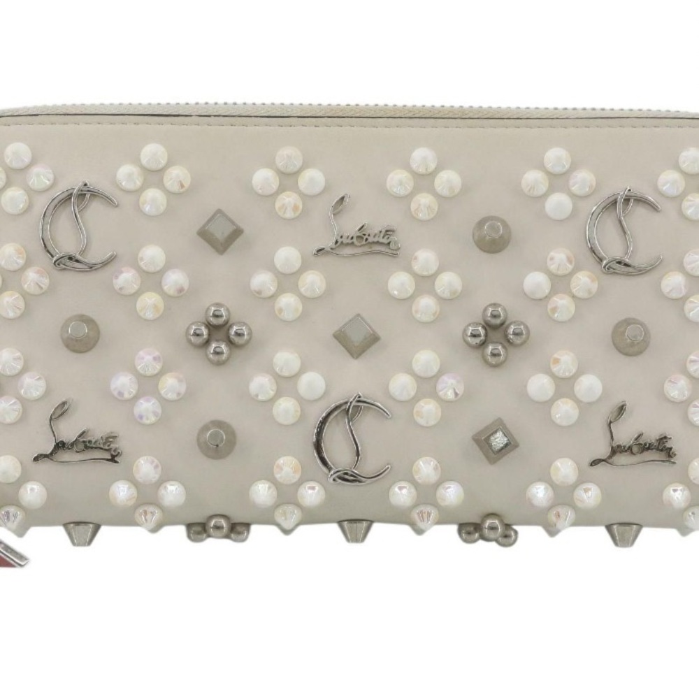 Christian Louboutin Cream Studded Wallet